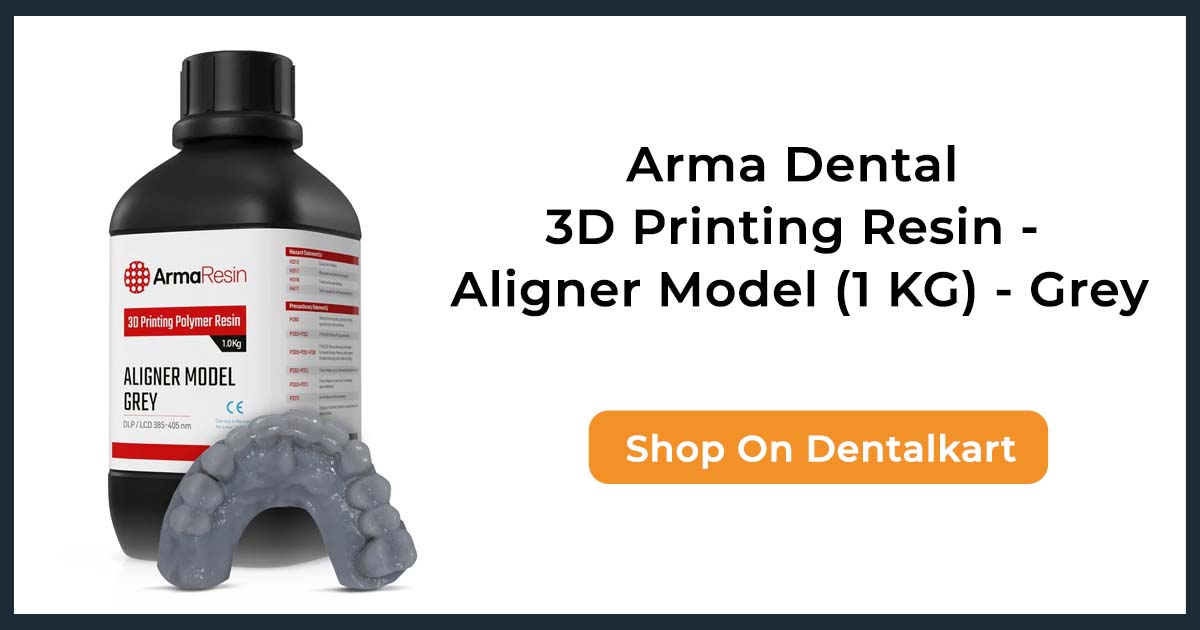 Arma Dental 3D Printing Resin - Aligner Model (1 KG) - Grey