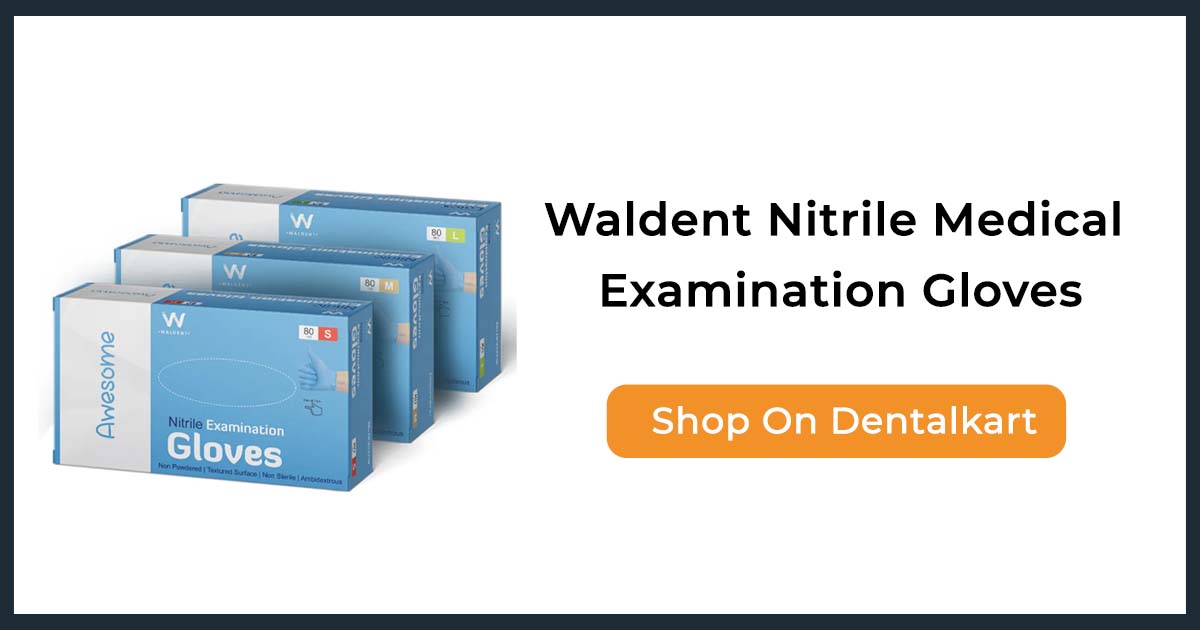 Waldent Nitrile Medical Examination Gloves
