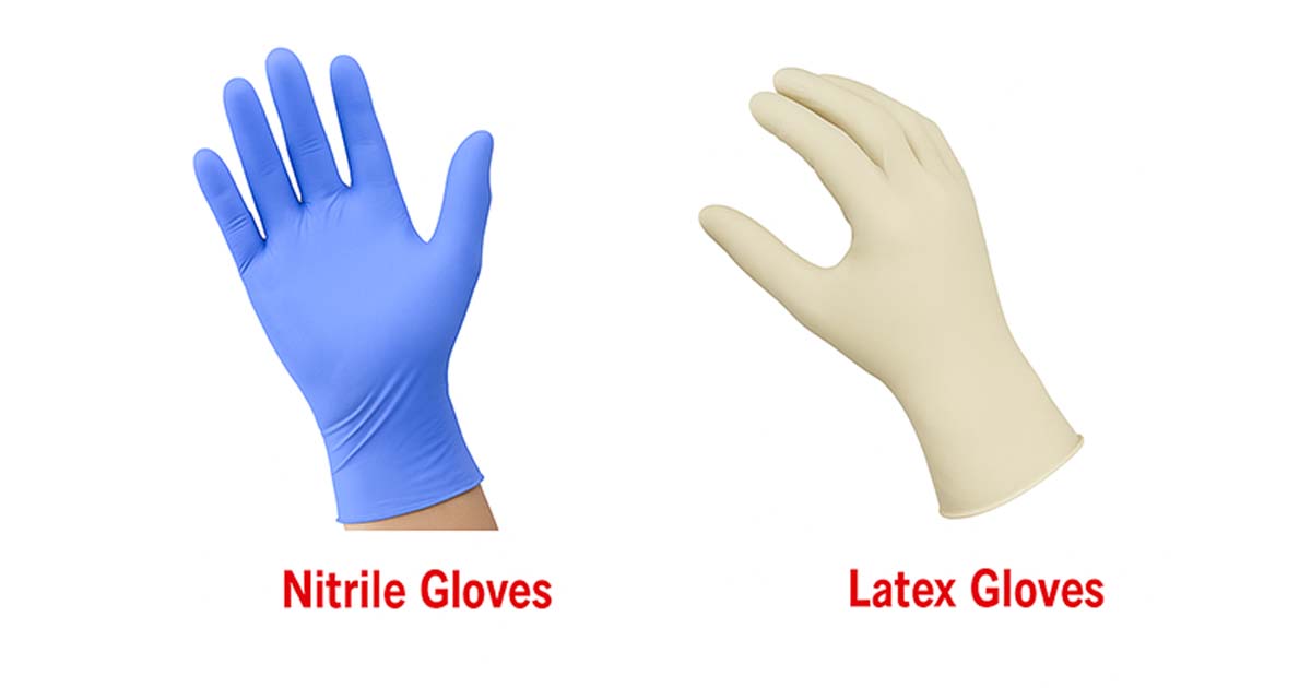Latex vs nitrile gloves
