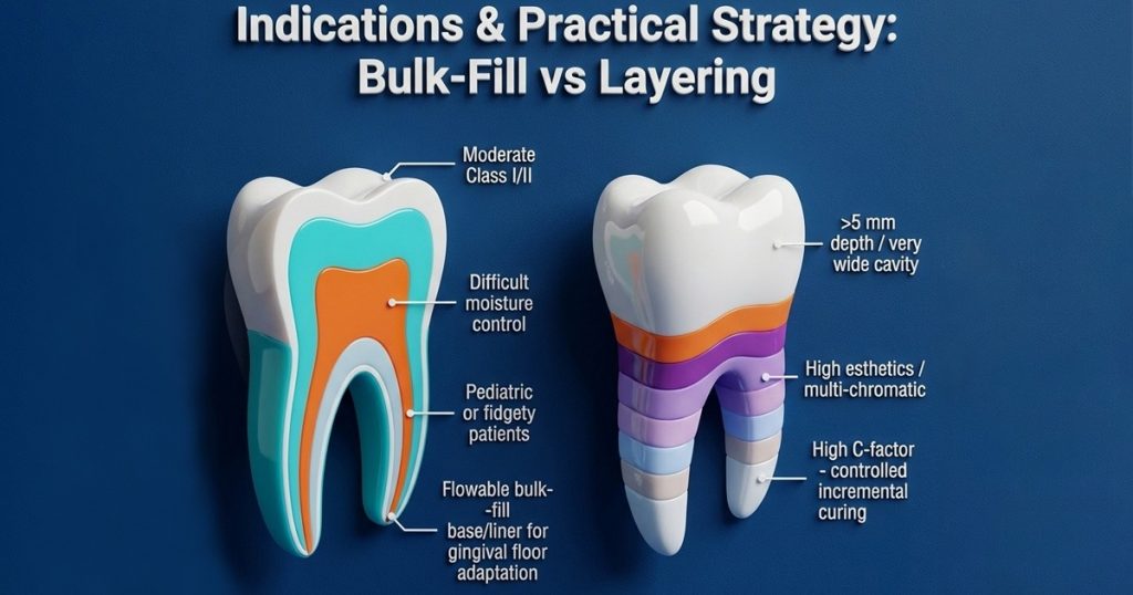 Indications & Practical Strategy: bulkfill vs layering