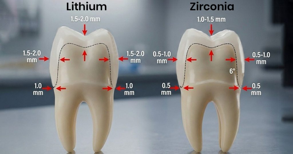 Tooth Preparation and Conservation: zirconia vs lithium