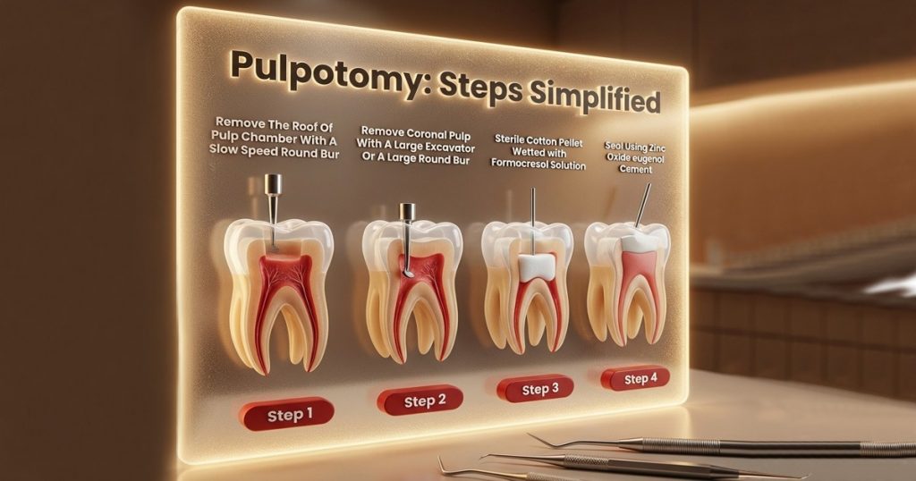 pulpotomy steps