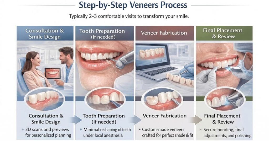 Step-by-Step Protocol for No-Prep Veneers 